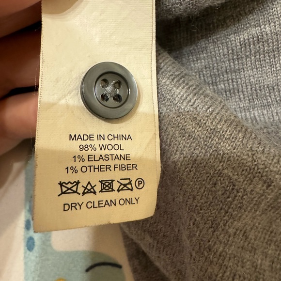 Kate Spade Broome Street Frenchie Bulldog Antoine Gray Wool Cardigan Sweater - Picture 5 of 12